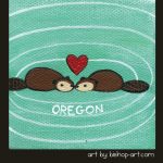 Bishop Art - Oregon - Beaver Love Drink Holder