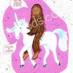 Bishop Art - Fun - Bigfoot on a Unicorn Drink Holder