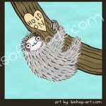 Bishop Art - Fun - Sloth - Hold On Drink Holder