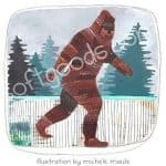 Michele Maule Illustration - Critters and Creatures - Bigfoot Drink Holder
