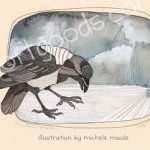 Michele Maule Illustration - Critters and Creatures - Crow Drink Holder