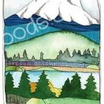 Michele Maule Illustration - Oregon - Mt. Hood Drink Holder