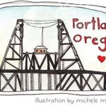 Michele Maule Illustration - Portland - Steel Bridge Drink Holder