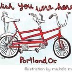 Michele Maule Illustration - Portland - Wish you were here... Drink Holder