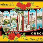 Postcard (Vintage) - Portland - Greetings from the city of roses.