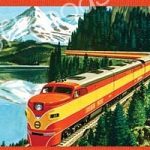 Postcard (Vintage) - Oregon - Mt Hood Train Drink Holder