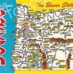 Postcard (Vintage) - Oregon - Map 02 Drink Holder