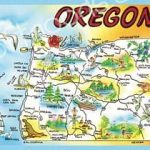 Postcard (Vintage) - Oregon - Map 03 Drink Holder