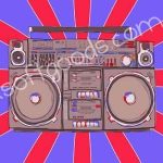 Retro - Music - Boom Box Drink Holder